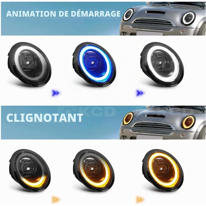 Phares LED dynamiques pour Mini (2001-2007) - Jusqu'à 30% de remise