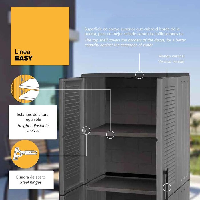 Armoire basse de rangement grise 68x84cm - Jusqu'à -34% sur le prix neuf