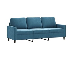 Vidaxl Canapé 3 places 180 cm en velours bleu - Jusqu'à 35% de réduction
