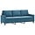 Canapé 3 places 180 cm en velours bleu - Jusqu'à 35% de réduction
