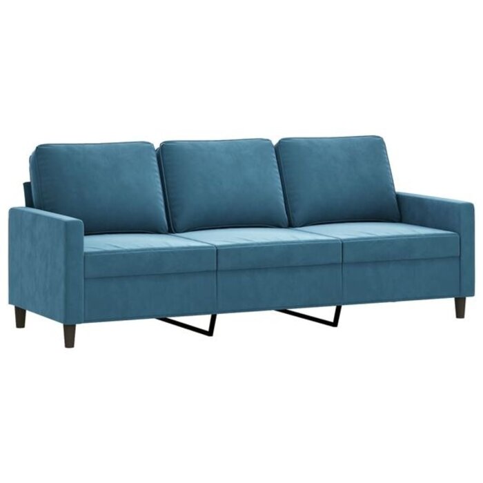 Vidaxl Canapé 3 places 180 cm en velours bleu - Jusqu'à 35% de réduction