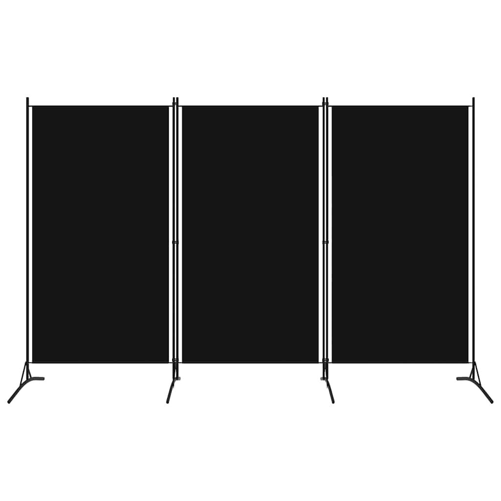 Vidaxl Paravent 3 panneaux noir 260x180 cm - Jusqu'à 32% de remise
