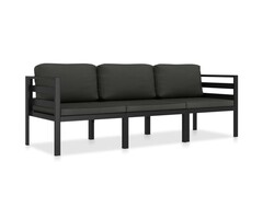Vidaxl Ensemble salon de jardin 3 pièces aluminium anthracite - Jusqu'à 35% de remise