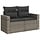 Banc de jardin 2 places en polyrotin gris - Jusqu'à 35% de remise