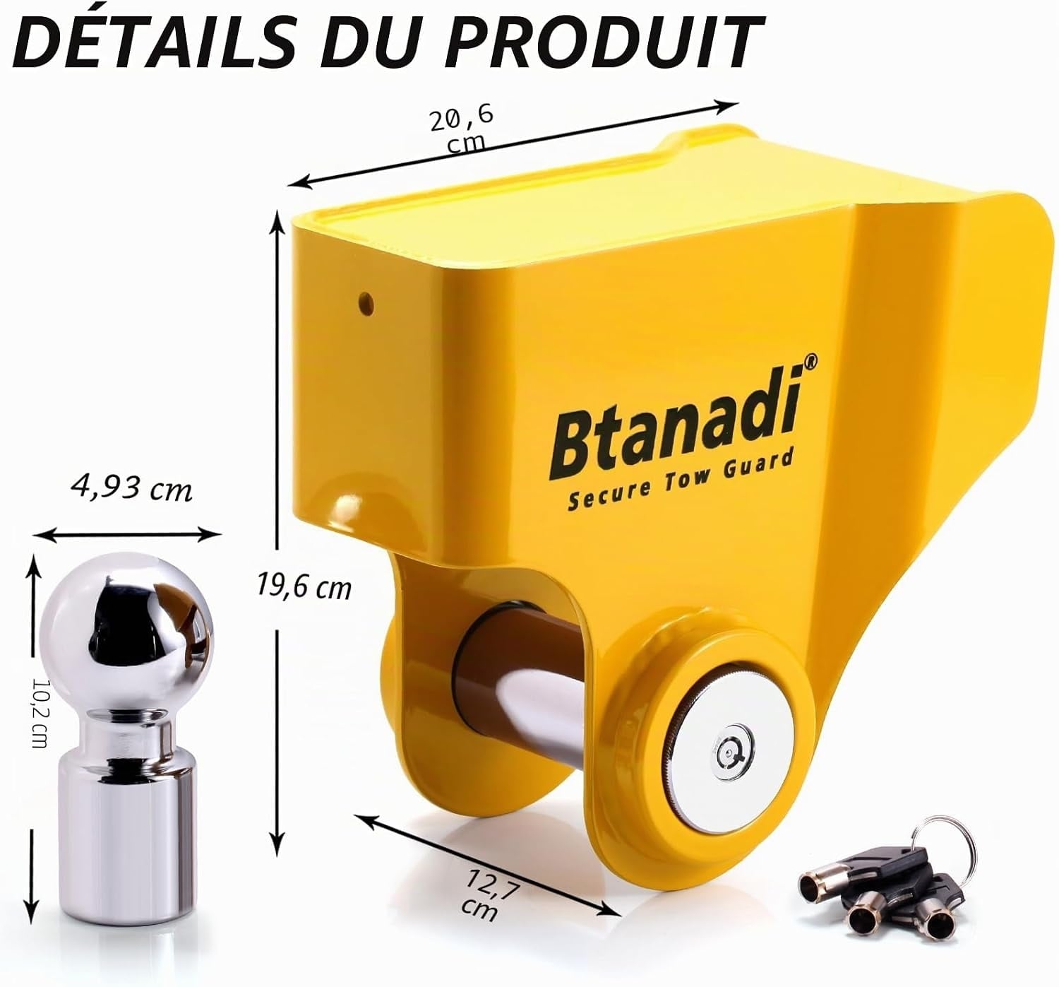 Antivol remorque acier trempé - Jusqu'à -29% sur votre sécurité