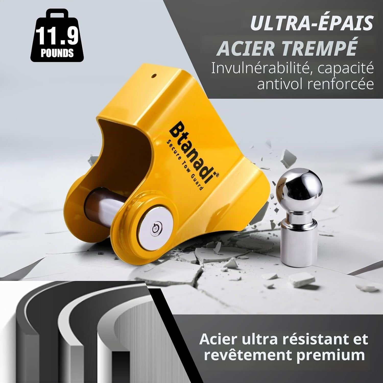 Antivol remorque acier trempé - Jusqu'à -29% sur votre sécurité