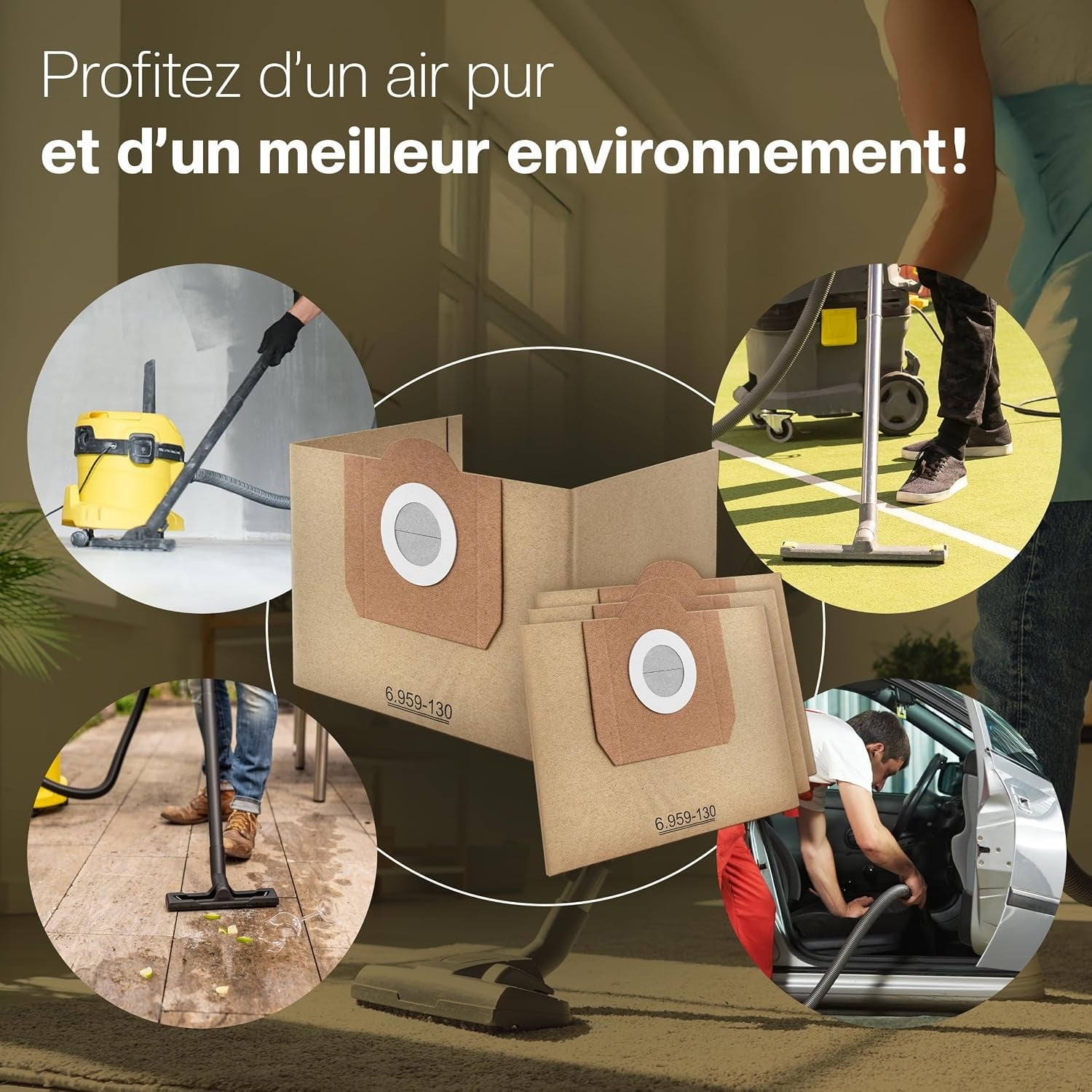 Lot de 10 sacs aspirateur haute performance - Jusqu'à 30% de réduction