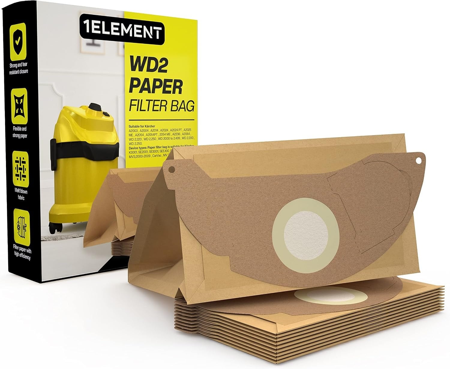 Lot de 10 sacs aspirateur haute performance - Jusqu'à 30% de réduction
