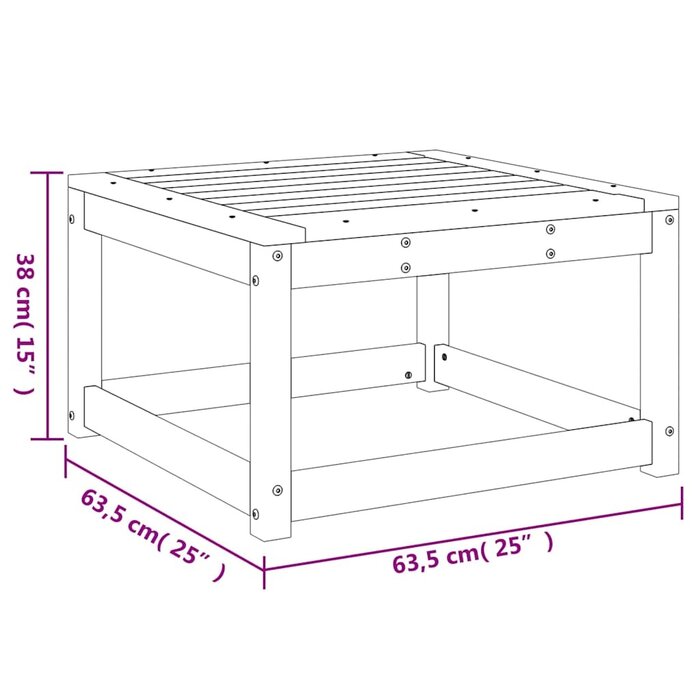 Vidaxl Repose-pied de jardin en bois massif - Jusqu'à -34% sur votre terrasse