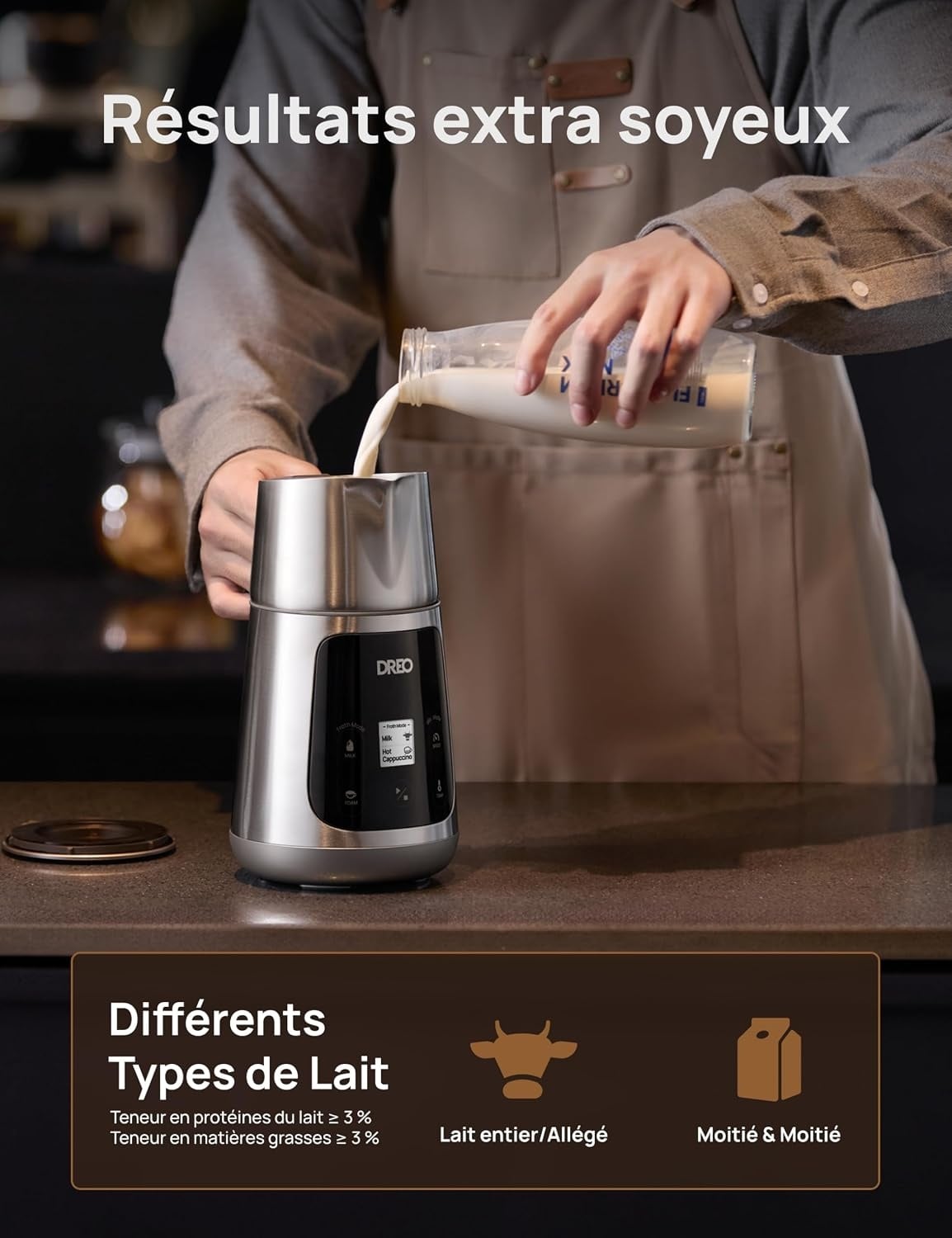 Mousseur à lait automatique 800ml - Jusqu'à -35% sur votre boisson barista