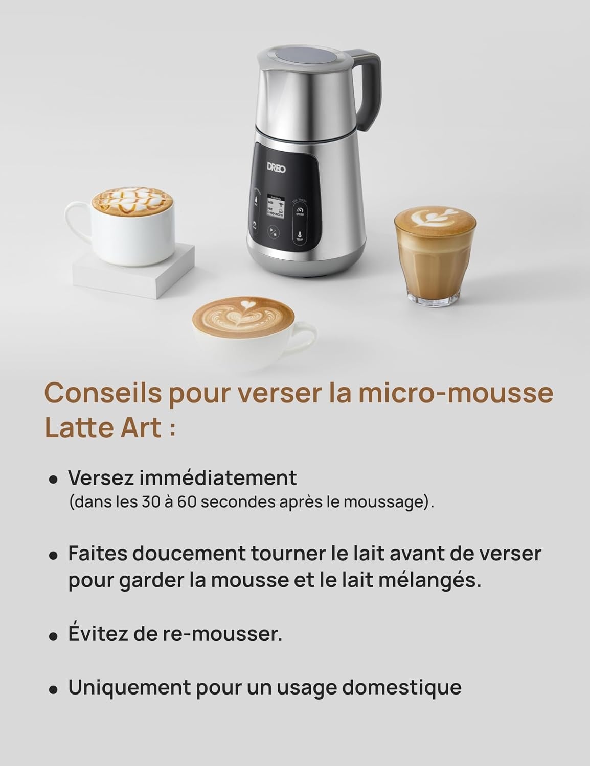 Mousseur à lait automatique 800ml - Jusqu'à -35% sur votre boisson barista