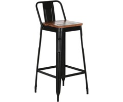 Tabouret de bar industriel bois et métal - Jusqu'à -41%