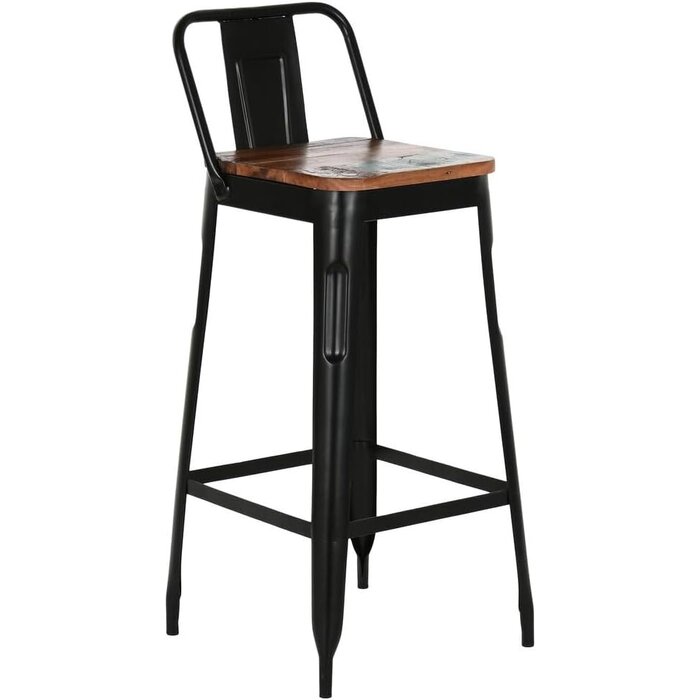 Tabouret de bar industriel bois et métal - Jusqu'à -35%