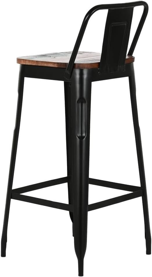 Tabouret de bar industriel bois et métal - Jusqu'à -35%