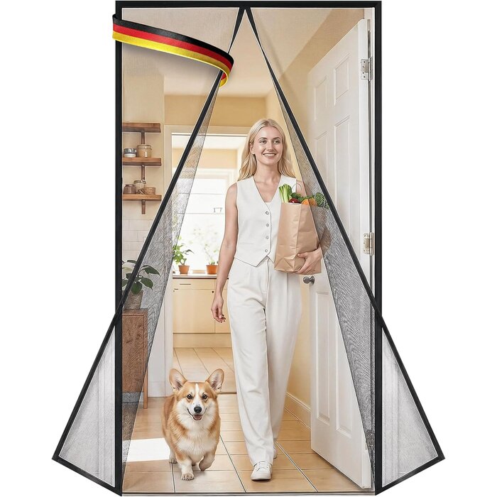 Moustiquaire de porte 130x220cm en fibre de verre - Jusqu'à 32% de remise