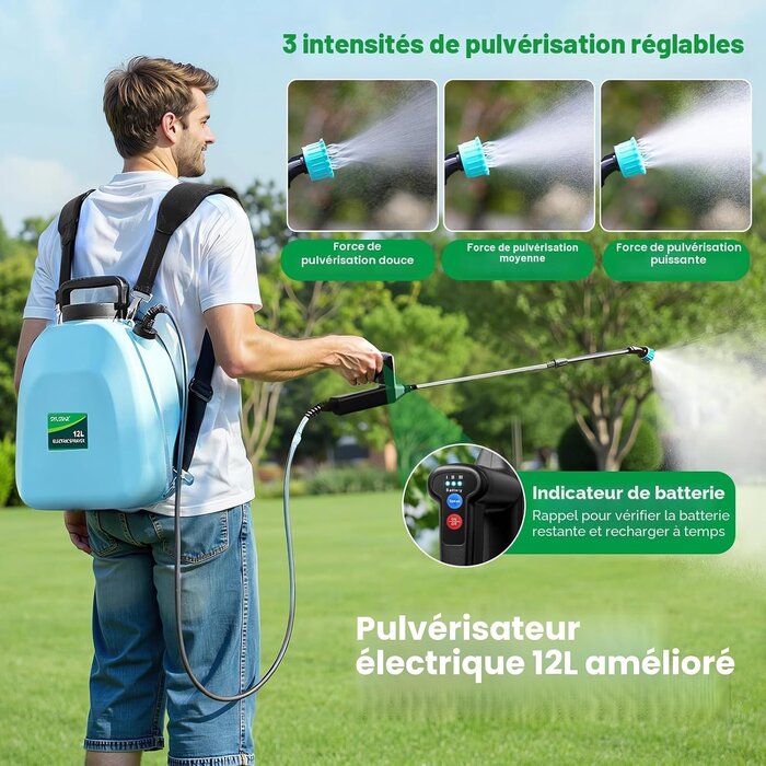 Pulvérisateur électrique 12L, 3 vitesses - Jusqu'à -29% sur l'outlet
