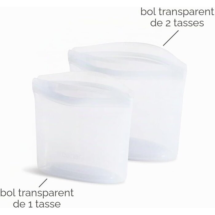 Lot de 2 bols de conservation en silicone hermétiques - Jusqu'à 34% de remise