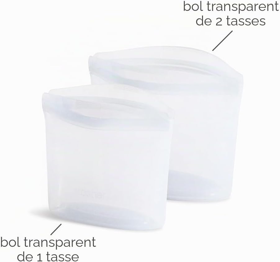Lot de 2 bols de conservation en silicone hermétiques - Jusqu'à 34% de remise
