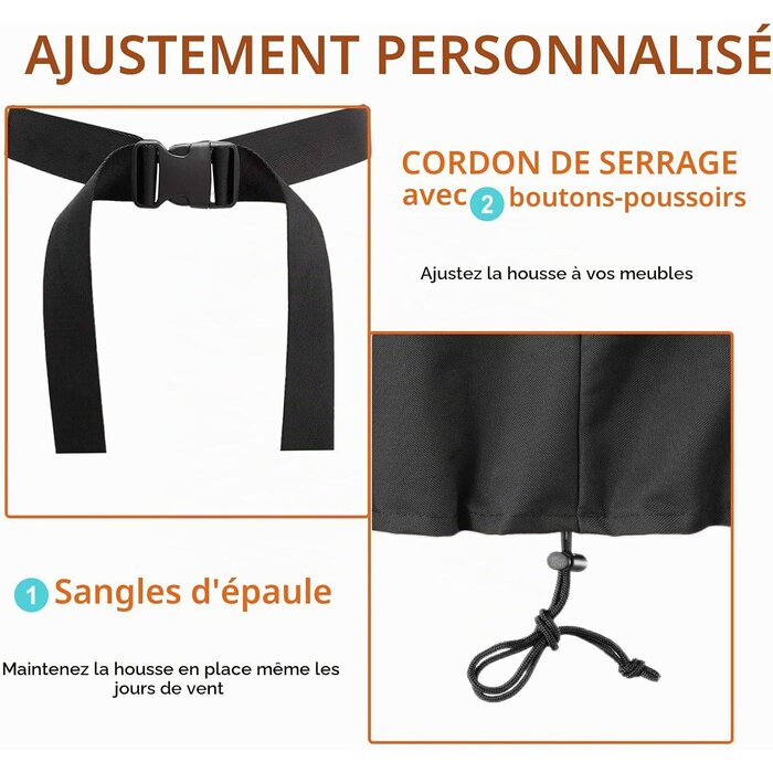 Housse pour fauteuil suspendu 200x120x200 cm - Imperméable - Jusqu'à -32%