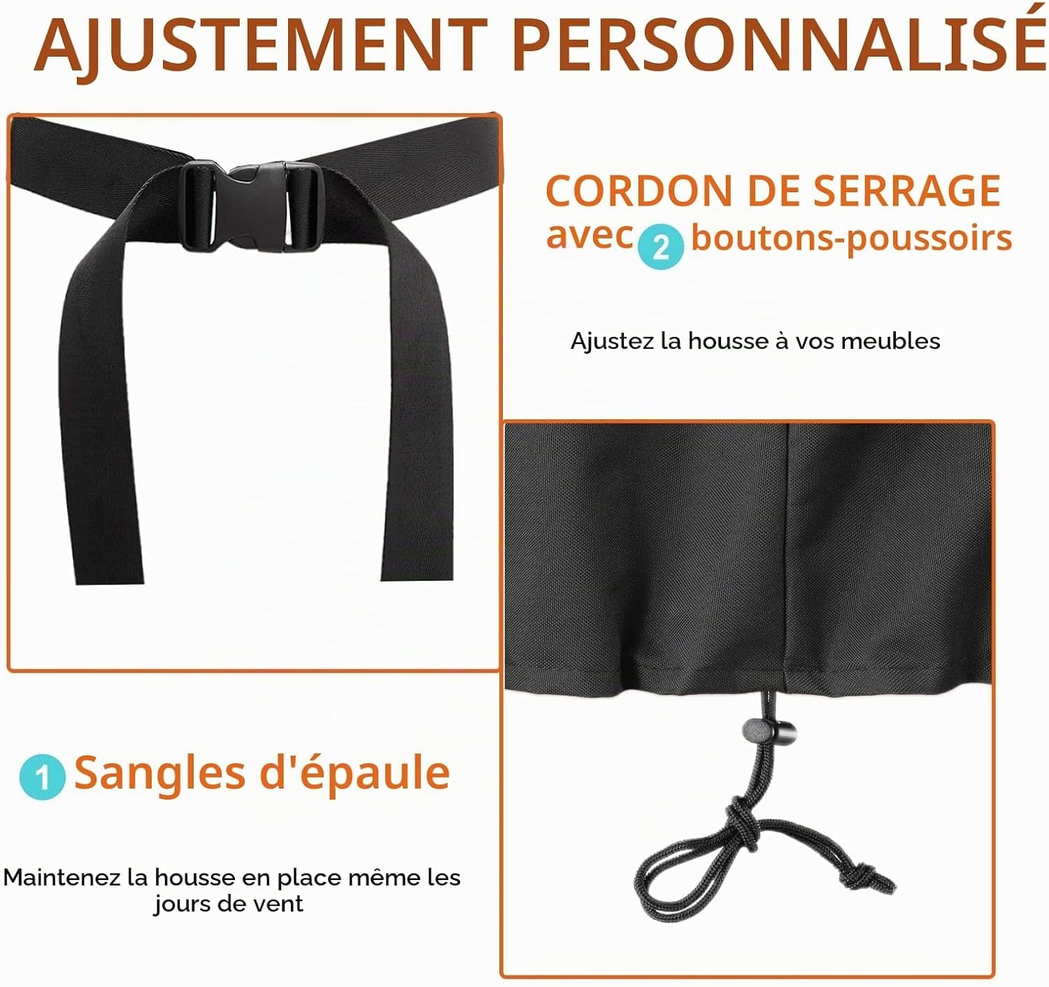 Housse pour fauteuil suspendu 200x120x200 cm - Imperméable - Jusqu'à -32%