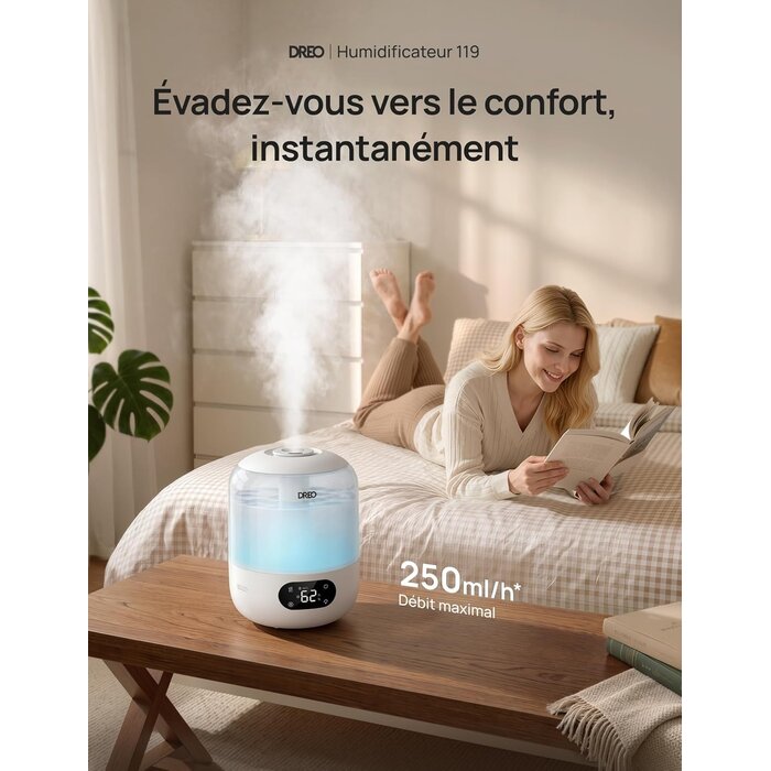 Humidificateur Ultrasonique 3L pour Chambre d'Enfant - Jusqu'à -33%