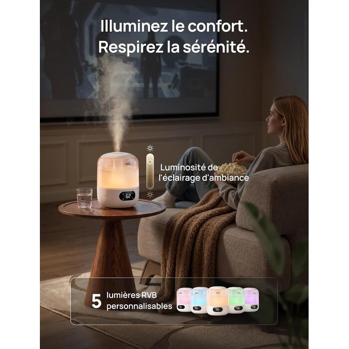 Humidificateur Ultrasonique 3L pour Chambre d'Enfant - Jusqu'à -33%