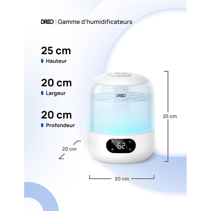 Humidificateur Ultrasonique 3L pour Chambre d'Enfant - Jusqu'à -33%