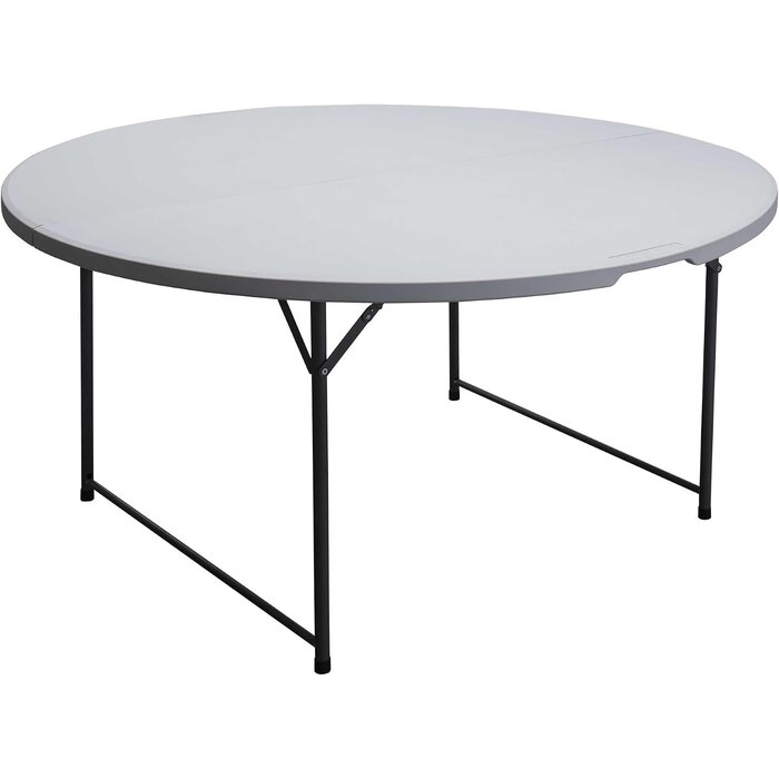 Table pliante ronde Ø 150 cm - Blanche - Jusqu'à -34% de remise