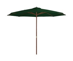 Vidaxl Parasol de jardin en bois 350 cm Vert - Jusqu'à -34% sur l'outlet