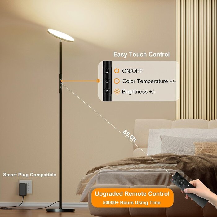 Lampadaire LED 175 cm Dimmable - Jusqu'à -29% sur votre éclairage design