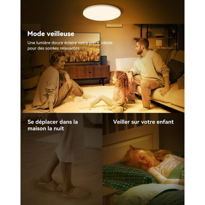 Plafonnier LED RGB 33W Ø40cm - Dimmable IP44 - Jusqu'à -33% sur l'Outlet