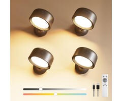 Lot de 4 Appliques Murales LED Sans Fil - Jusqu'à -34% de remise