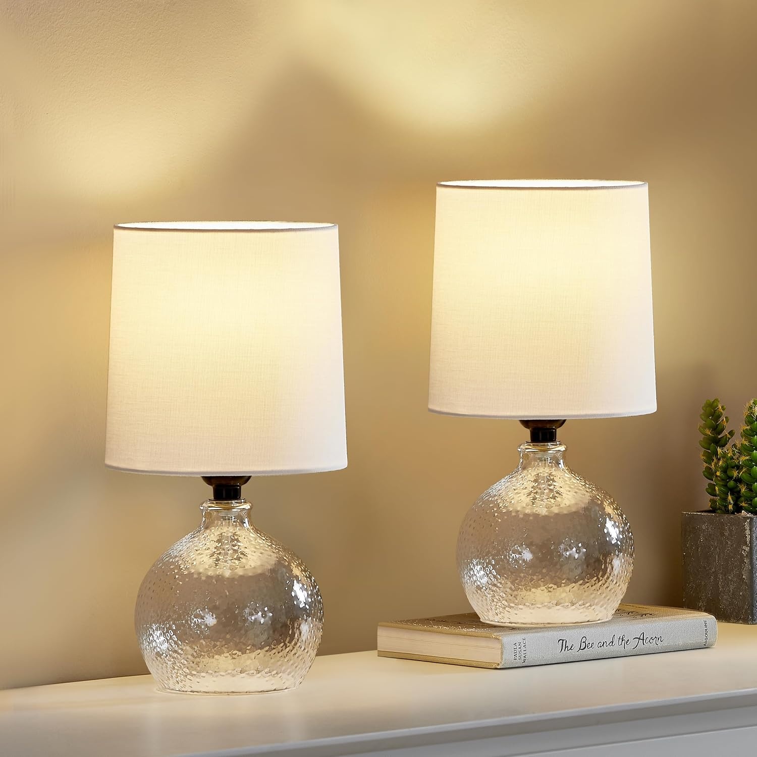 Lot de 2 lampes de chevet bohèmes en céramique beige - Jusqu'à -33%