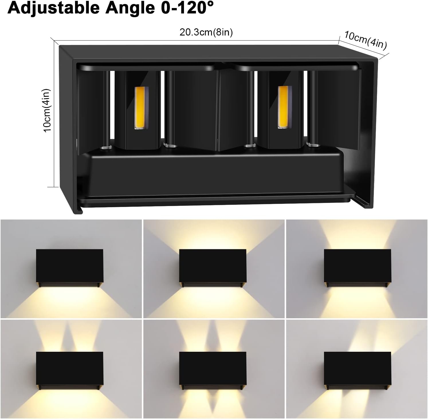 Lot de 4 Appliques LED Extérieures IP65 - 20W - Jusqu'à -35% en Outlet