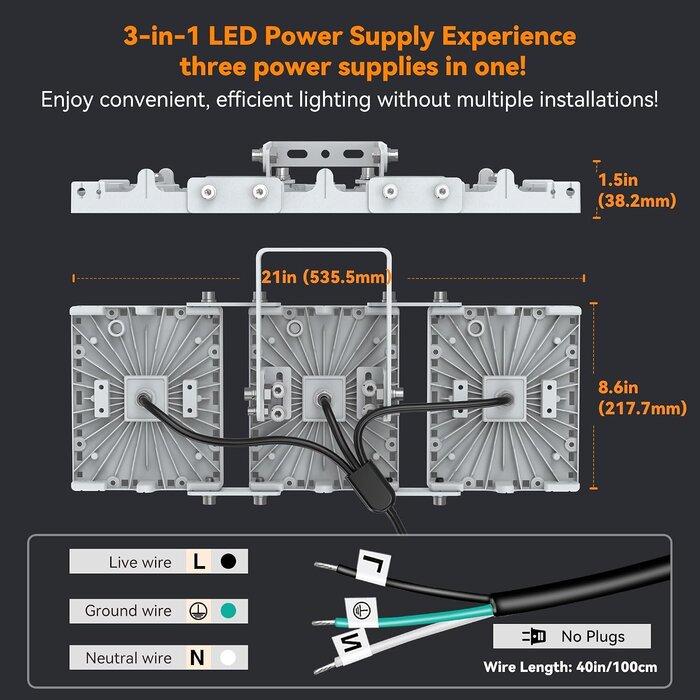 Lot de 2 projecteurs LED 150W orientables - Jusqu'à -29% sur l'outlet