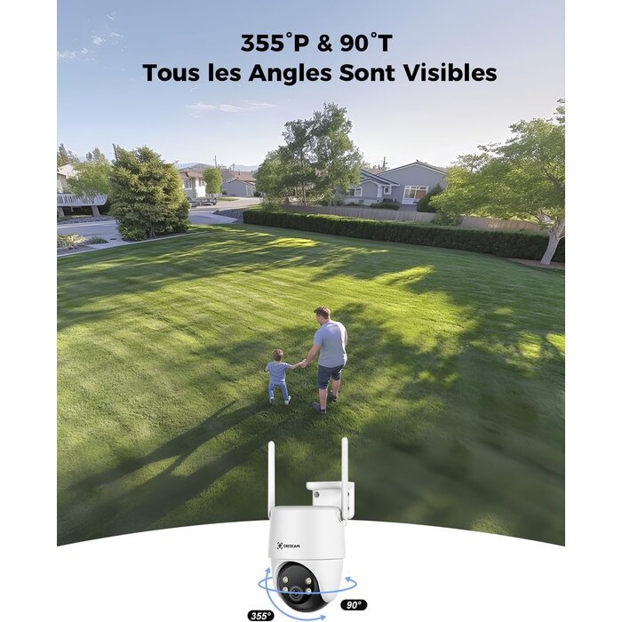 Caméra de surveillance extérieure 2K solaire PTZ - Jusqu'à -34% de remise