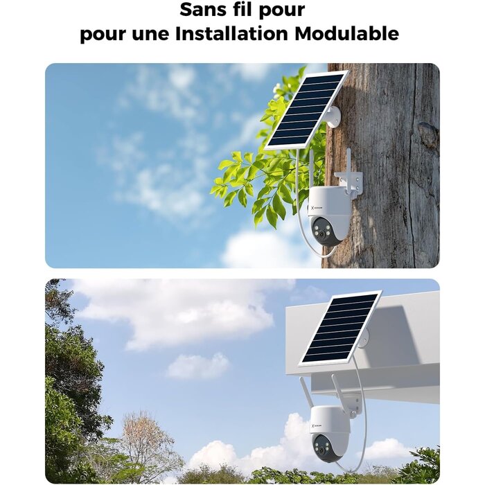 Caméra de surveillance extérieure 2K solaire PTZ - Jusqu'à -34% de remise
