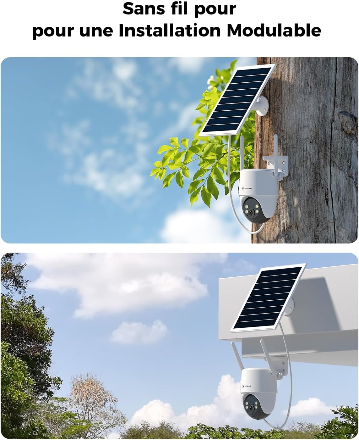 Caméra de surveillance extérieure 2K solaire PTZ - Jusqu'à -34% de remise
