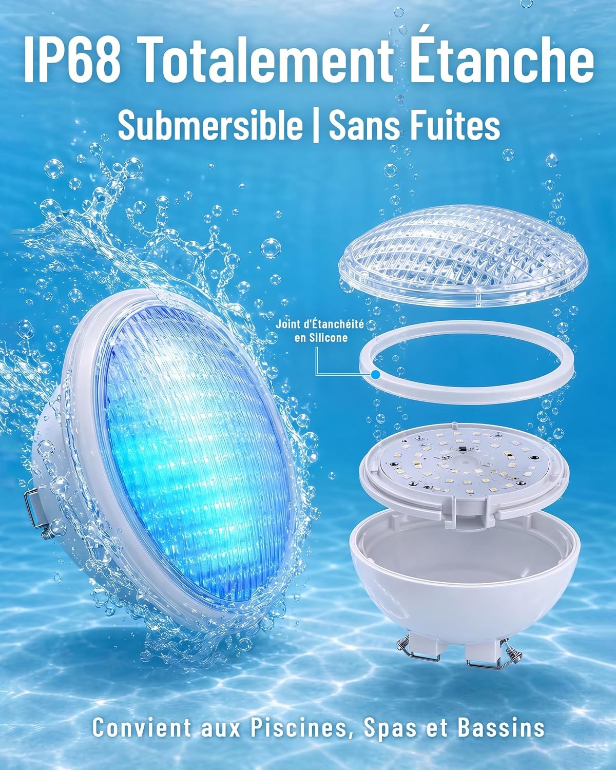 Projecteur LED Piscine RGBW 40W 4000lm - 62% de remise
