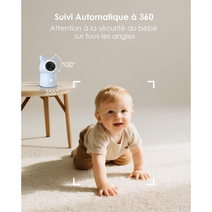 Babyphone Vidéo 2K Écran 5,5 pouces - Jusqu'à -34% sur le modèle déballé