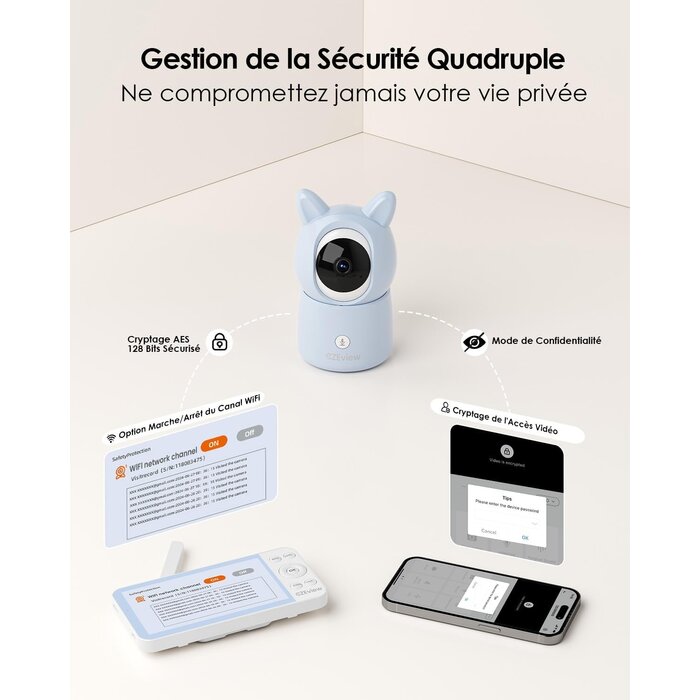 Babyphone Vidéo 2K Écran 5,5 pouces - Jusqu'à -34% sur le modèle déballé