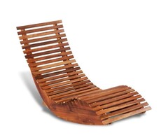 Vidaxl Chaise longue à bascule en bois d'acacia - Jusqu'à 35% de remise