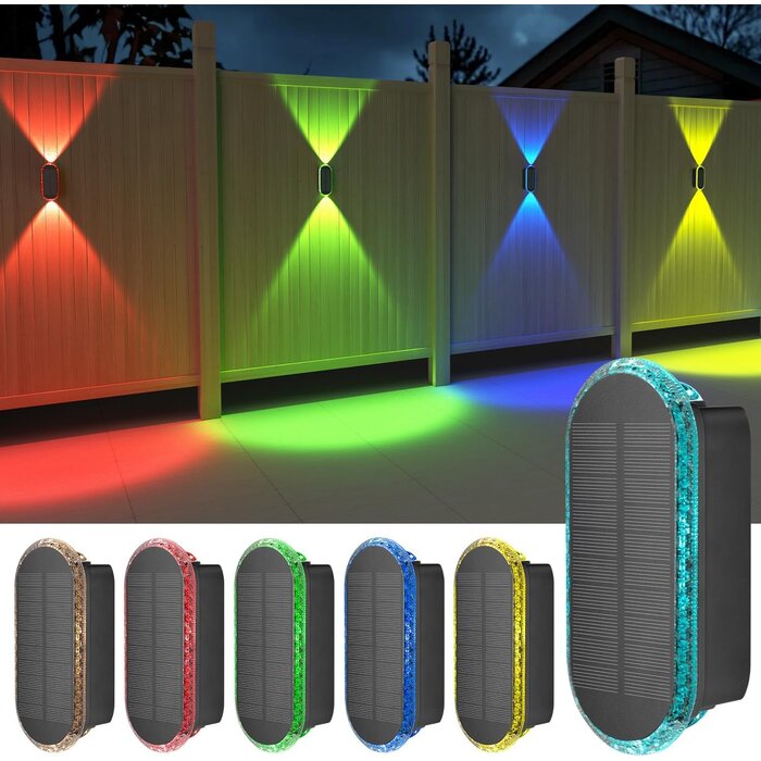 Lot de 8 appliques murales solaires étanches - Jusqu'à 34% de remise