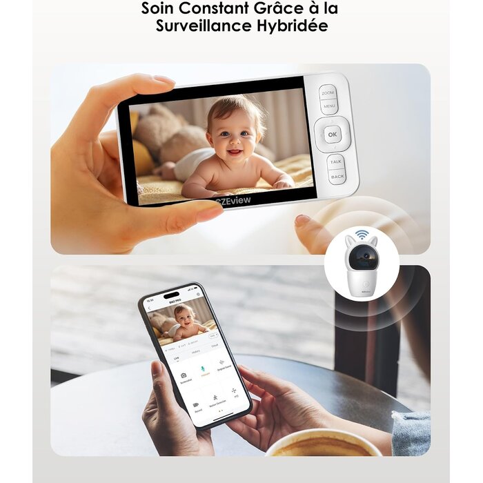 Babyphone Vidéo 2 Caméras 2K avec Appli - Jusqu'à -34% sur l'outlet