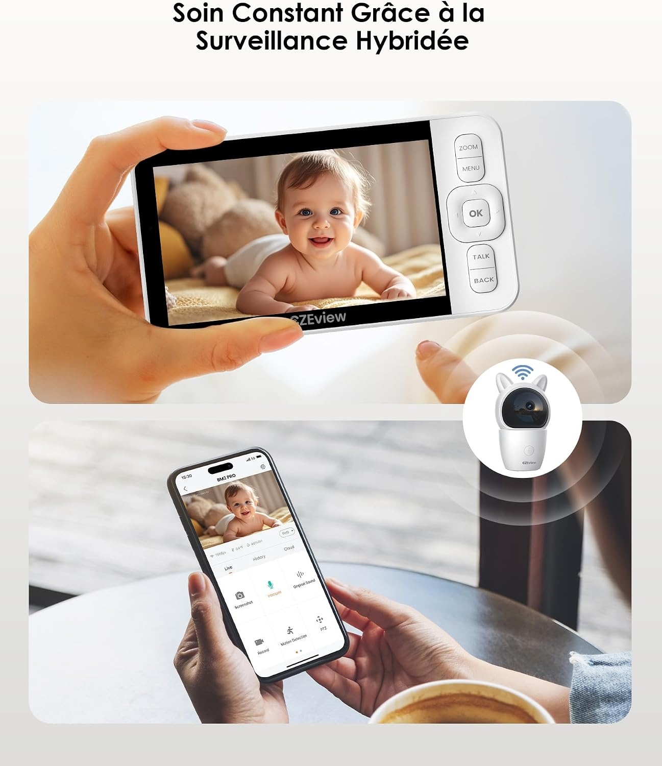 Babyphone Vidéo 2 Caméras 2K avec Appli - Jusqu'à -34% sur l'outlet