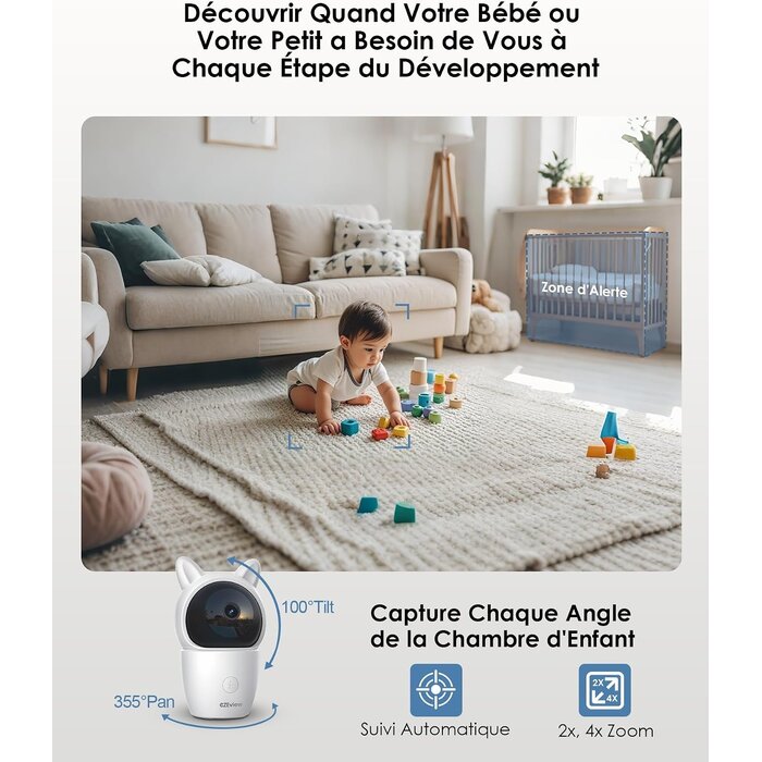 Babyphone Vidéo 2 Caméras 2K avec Appli - Jusqu'à -34% sur l'outlet