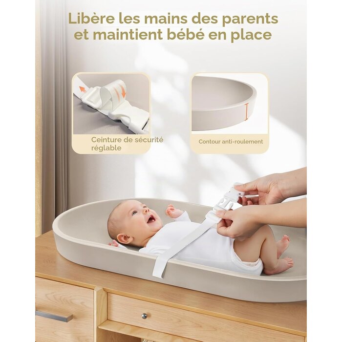 Matelas à langer imperméable couleur avoine - Jusqu'à 34% de réduction