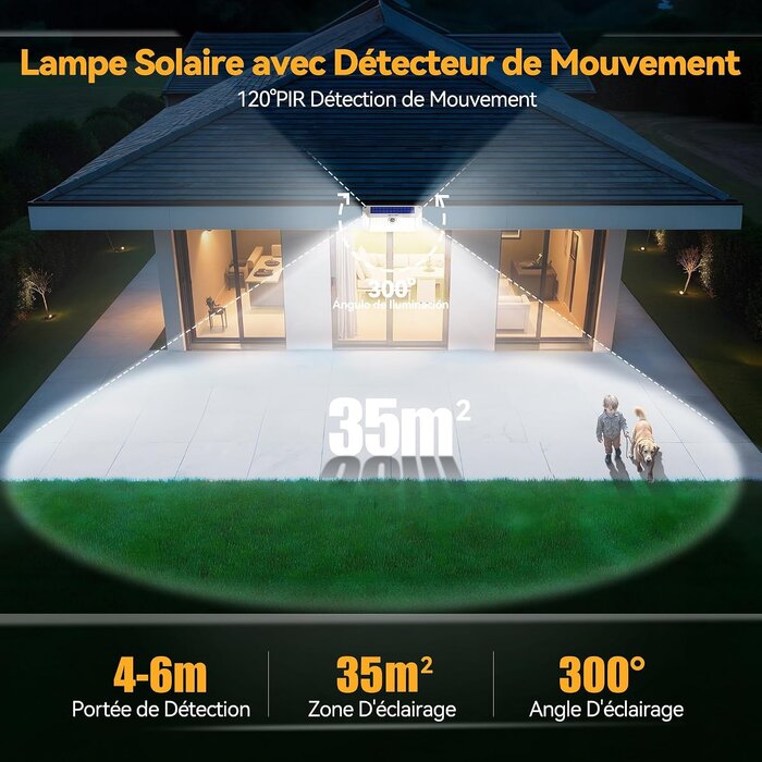 Lot de 2 Appliques Solaires LED 4200lm - Jusqu'à -33% sur l'outlet