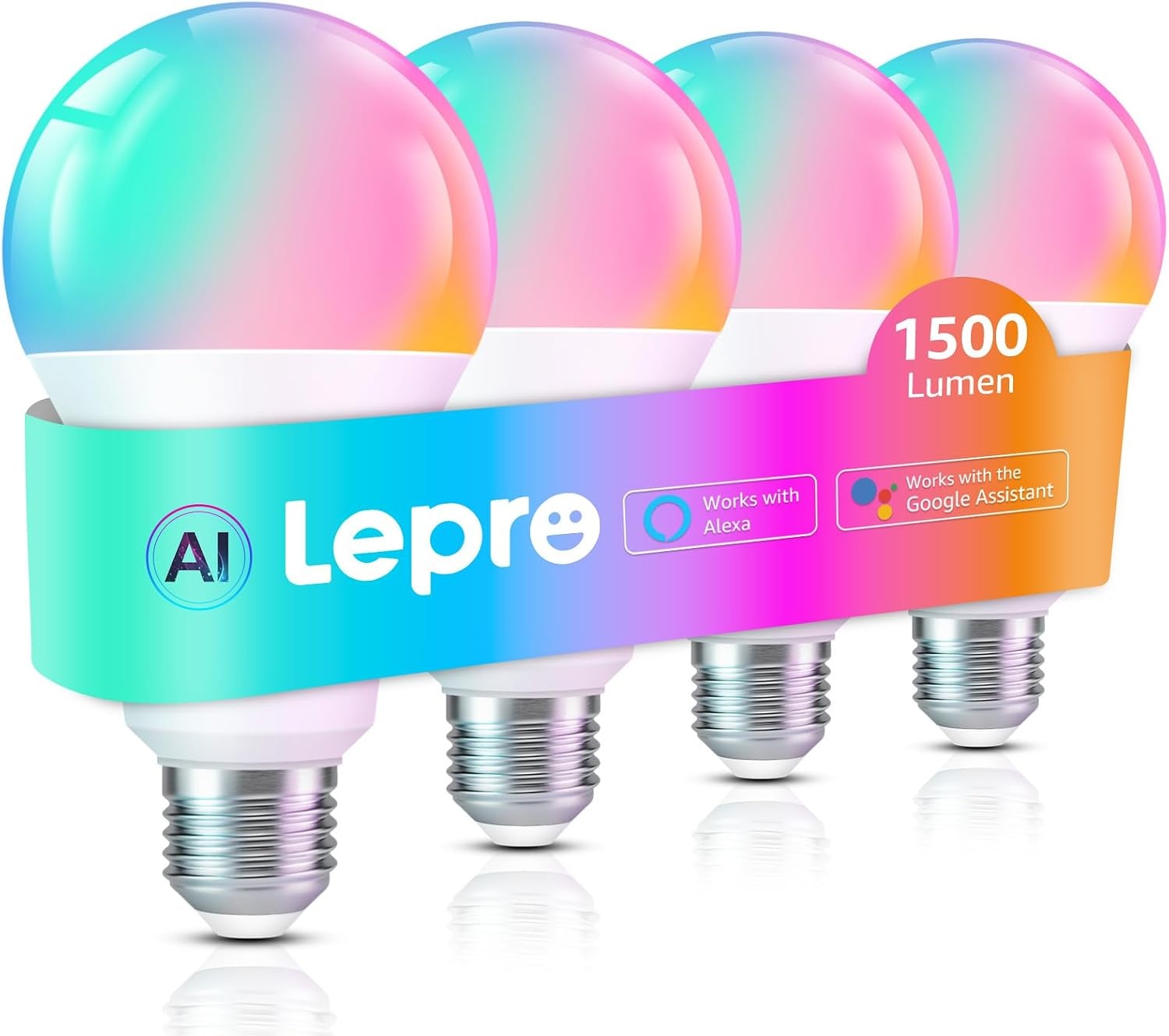 Lot de 4 ampoules LED intelligentes E27 - Jusqu'à 33% de remise