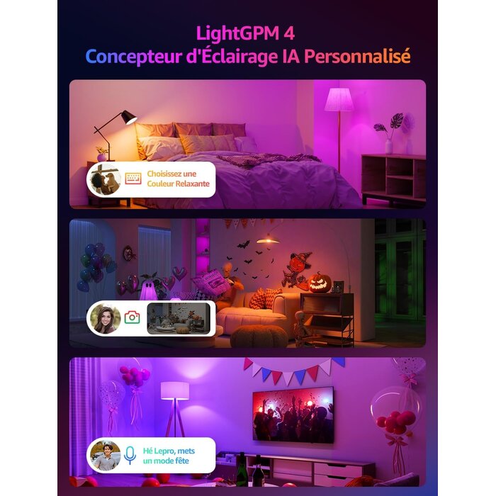 Lot de 4 ampoules LED intelligentes E27 - Jusqu'à 33% de remise